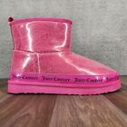 Juicy Couture Klash Women's Size 9 Hot Pink Faux Fur Lined Winter Pull On Boots