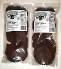 (2) large bags OLD TRAPPER peppered Beef Jerky Rounds DOUBLE EAGLE COINS refill