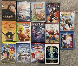 Lot of 14 Kids DVDs Animated & Non Animated Movies Disney Sesame Street & More