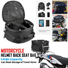 Black Motorcycle Seat Tail Bag Travel Rear Luggage Carry Bag + Waterproof Cover (For: KTM)