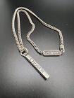 KING BABY 925 Sterling Silver  Necklace CHOSEN Pendant 18” Curb Chain USA