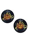 Laurie Gates Halloween Pumpkin Plates 2014 Collection Set Of 2