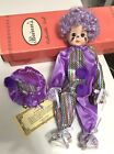 Brinn's Porcelain Doll JONI CLOWN Collectors Edition 1991 BOX Purple Hair COA