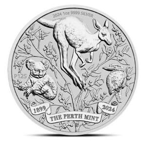 2024 1 oz Perth Mint 125th Anniversary Silver Coin (BU)
