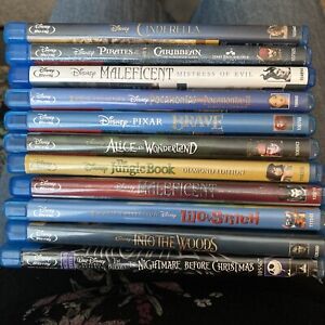 Children/Family Disney Princess Blu Ray Lot Of 11 Movies (Used)