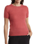 Magaschoni Short Sleeve Cashmere Sweater Garden Rose NWT