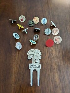 New ListingVintage Collectibles 17 Golf Ball Markers And One Divot Tool From Dubai VC1