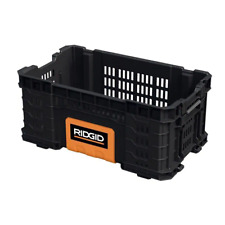 Rigid Pro Box Storage System Organizer Stackable High-Impact Resin Black 22 in.