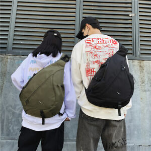Men Women Casual Sling Chest Bag Large Crossbody Shoulder Backpack Hiking Travel