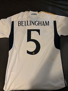 New ListingJude Bellingham #5 Real Madrid Home Jersey Men's 23/24