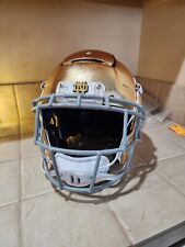 2023 Notre Dame Irish Riddell Schutt F7 Football Helmet Textured Gold Chrome
