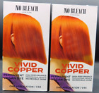 Lot Of 2 No Bleach London Vivid Copper Permanent Vegan Hair Dye V44 New