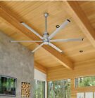 Big Ass Fans Ceiling Fan i6 Brushed Silver Direct Mount Outdoor LED Open Box