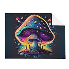 Flannel Breathable Blanket 80×60in Sizes Red Fly Agaric Psychedelic for Retreat