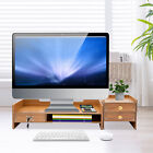 PC Computer Desktop Monitor Stand Laptop TV Display Screen Riser Shelf Wooden