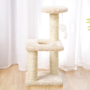 Small Cat Tree Scratching Post Scratcher Tower Furniture Post Condo Play House