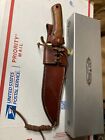 Boker Bowie Fixed Blade Knife N690 Blade, Brown Leather Sheath New Old Stock - .