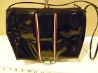VTG. Margolin faux patent leather black with red and white piping trim Handbag