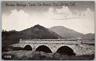 New ListingCalistoga California 1923 Postcard Stone Bridge Lake County Road