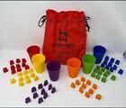 Rainbow Counting Bears w/ Matching Sorting Cups 67 Pcs Set + Storage Bag STEM