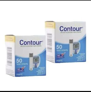 Contour Blood Glucose Test Strips - 100 Count (50 x 2). [Exp: 03/2025]