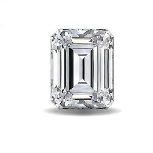 1 Ct Emerald Cut Natural Loose Diamond Stone D Color VVS1 Certificate+1Free Gift