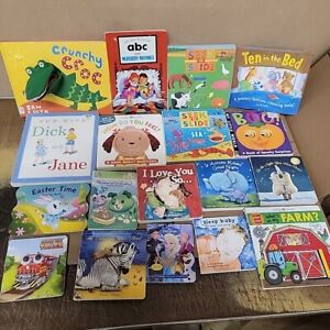 Lot of 60 Children BOARD Hardcover BABY TODDLER DAYCARE PRESCHOOL Kid BOOKS MIX