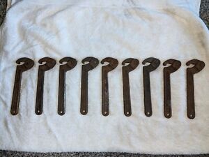 NINE (9) Vintage SNAP-ON Tools # 2425 ADJUSTABLE Hook SPANNER Wrench 1-1/4