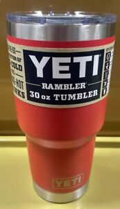 Yeti Rambler 30oz Tumbler with MagSlider lid  Rescue Red