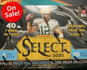 ✅ NEW 2020 Panini NFL Select Football (Mega Box) 40 Cards Per Box SEALED