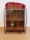 Ever-Ready Shaving Brushes Glass & Wood Countertop Display Case; USA; 1930s