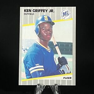 Ken Griffey Jr. 1989 Fleer Seattle Mariners ROOKIE CARD RC LOOK!!