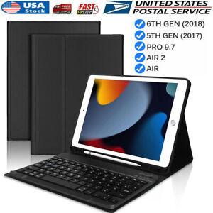 Bluetooth Keyboard With Smart Case Cover For iPad 6th 5th Generation 9.7