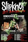 SLIPKNOT 12X18 25TH ANNIVERSARY TOUR POSTER 2024 COREY TAYLOR KNOCKED LOOSE BAND