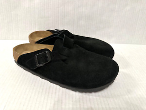 NWOB Birkenstock Boston size 38 black suede soft footbed
