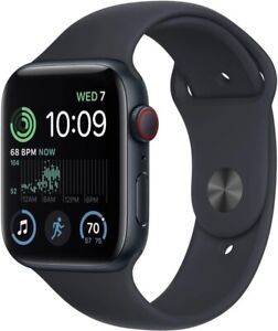 Apple Watch SE (2nd Gen) 44mm (GPS+LTE) Midnight Aluminum Case with Sport Band