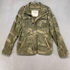 Abercrombie & Fitch Jacket Mens Large Camo Military Utility Pockets Green