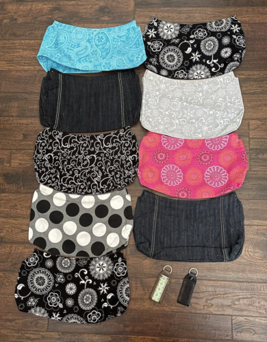 THIRTYONE 31 GIFTS Fitted Purse Skirt Covers Lot of 9 Plus 2 Key Chains New