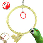 1769 Jumbo Sisal Rope Ring Swing Bird Toy Cage Foraging Conure African Grey Pet