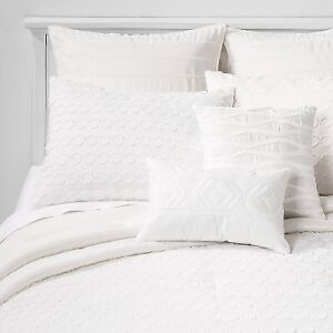 8pc Queen Suffolk Comforter Set White - Threshold