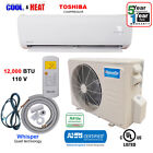 12000 BTU Ductless Air Conditioner Heat Pump Mini Split AC 110V 1 Ton W/Kit 16ft