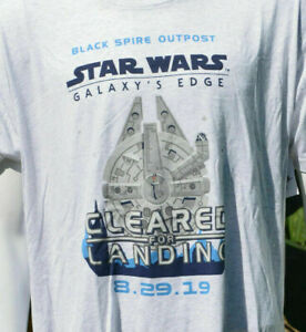 Authentic Disney Star Wars Galaxy’s Edge Opening Day Passholder Shirt Gray | XL