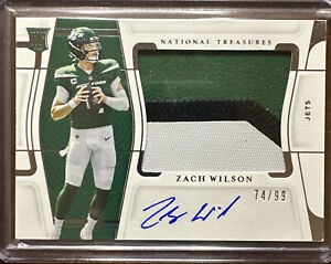 2021 National Treasures Zach Wilson RPA RC Rookie Patch RPA Auto /99