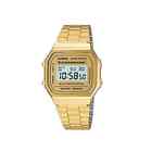 Casio Men's Vintage Digital Illuminator Gold-Tone Stainless Steel Watch A168WG-9