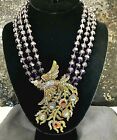 Heidi Daus Peacock Alley Bead Necklace SWAROVSKI CRYSTALS ABSOLUTE WOW BEAUTY