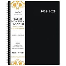 2024-2028 Monthly Planner/Monthly Calendar, 5 Years, Jan 2024-Dec 2028, 9