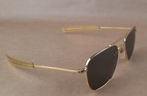 Vintage Randolph Engineering USA Aviator Gold Frame 5 1/2 Sunglasses 55[]20