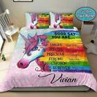 New ListingUnicorn God Say You Are Personalized Custom Name Quilt Duvet Cover Set Queen
