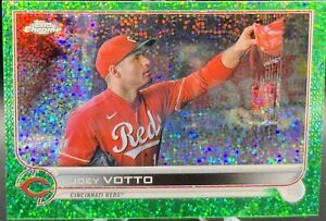2022 Topps Chrome JOEY VOTTO Image Variation SP Green Speckle Refractor #62/99