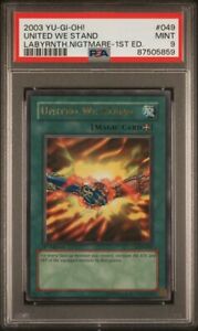 Yu-Gi-Oh! Labyrinth of Nightmare 1st Edition United We Stand LON-049 PSA 9 MINT